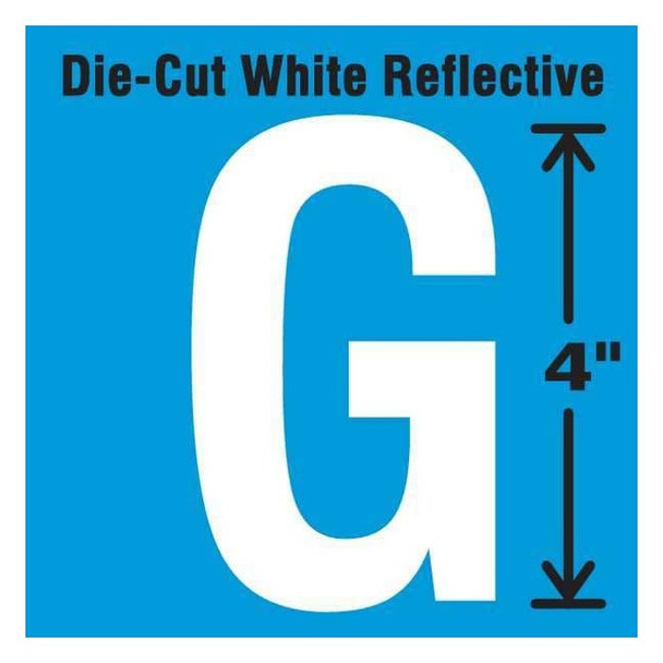 Stranco LetterLabel,Vinyl,4inH,2-1/2inW,PK5 DWR-4-G-5