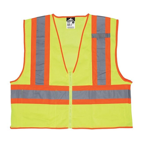 Mcr Safety High Visibility Vest,4XL Size,Unisex WCCL2LX4