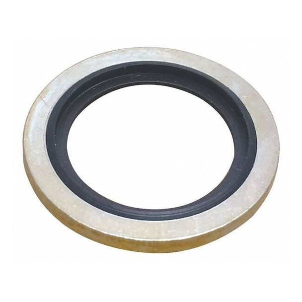 Sealing Washer, Fits Bolt Size 1/2 in Steel/Buna-N, Cadmium-Plated Finish