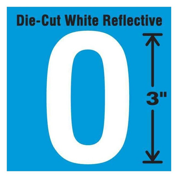 Stranco LetterLabel,Vinyl,3inH,1-3/4inW,PK5 DWR-3-O-5