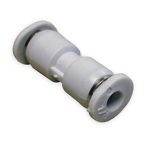 Norgren Straight Union, 1/4 in Tube Size, Polybutylene, White, 10 PK M00200600