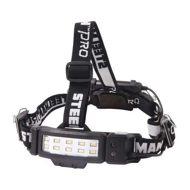 Steelman Slim Profile LED Headlamp with Rear Flasher and 3 AA Batteries 79052