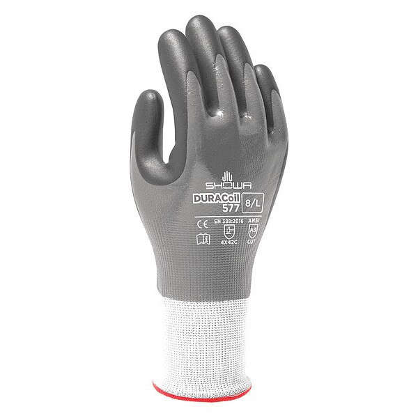 Cut Resistant Coated Gloves, Cut Level A3 ,Foam Nitrile ,Smooth ,S 1 PR