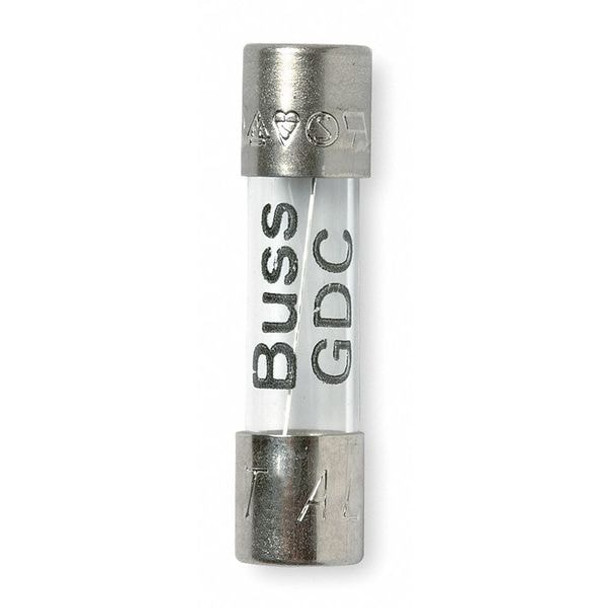 Eaton Bussmann Glass Fuse, 800mA, 35A at 250V AC, 5 PK GDC-800MA