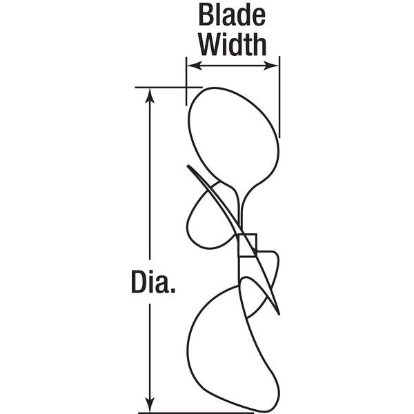Dayton Propeller,Dia 7 3/4 In,40 Deg Pitch 2PYR4