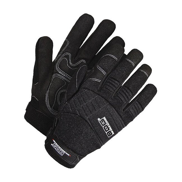 X-Site Mechanics Gloves, Synthetic Leather Palm, Spandex Back, S, Black