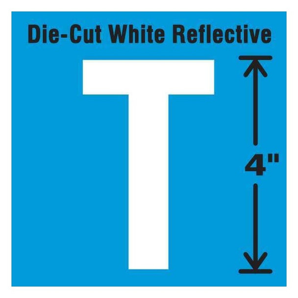 Stranco LetterLabel,Vinyl,4inH,2-1/2inW,PK5 DWR-4-T-5