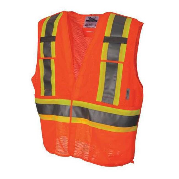 Viking Safety Vest,Mesh,Orange,L/XL U6125O-L/XL