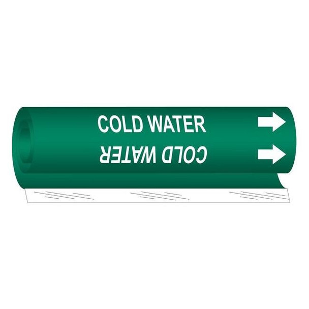 Brady Pipe Marker,Cold Water, 5658-I 5658-I