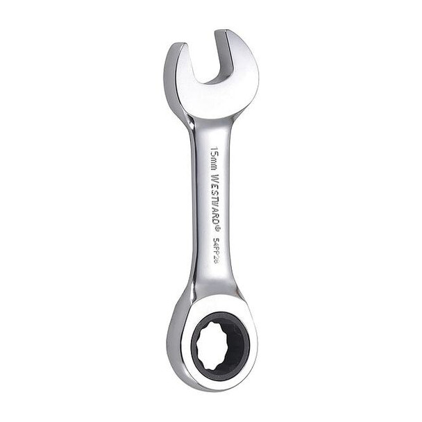 Westward Wrench, Combination/Stubby, Metric, 15mm 54PP28