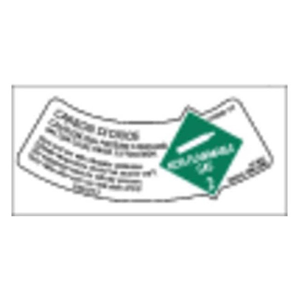 Electromark Gas Cylinder Shoulder Labl,2.25x6in,PK10 Y619133