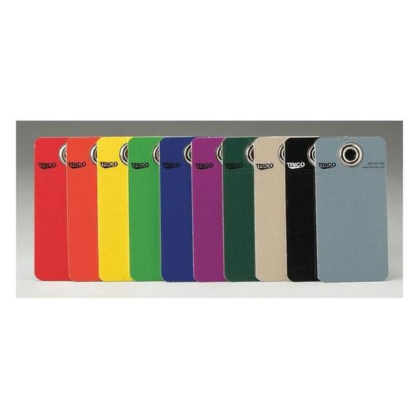 Spectrum Tag, Blank, Plastic, 4 in H x 2 in W, Green, Rectangle 37081