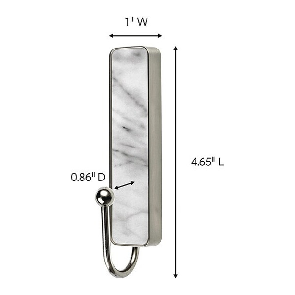 Command Hook, Nickel, Metal, 1 1/2 in D 17037MBN-ES