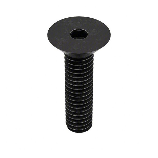 #10-24 Socket Head Cap Screw, Flat, Black Oxide Steel, 1-1/4 in Length, 100 PK