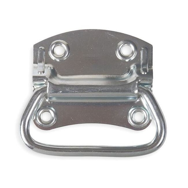 Handle, Chest, 3 1/2 In, Polished Zinc, Unthr. Through Holes