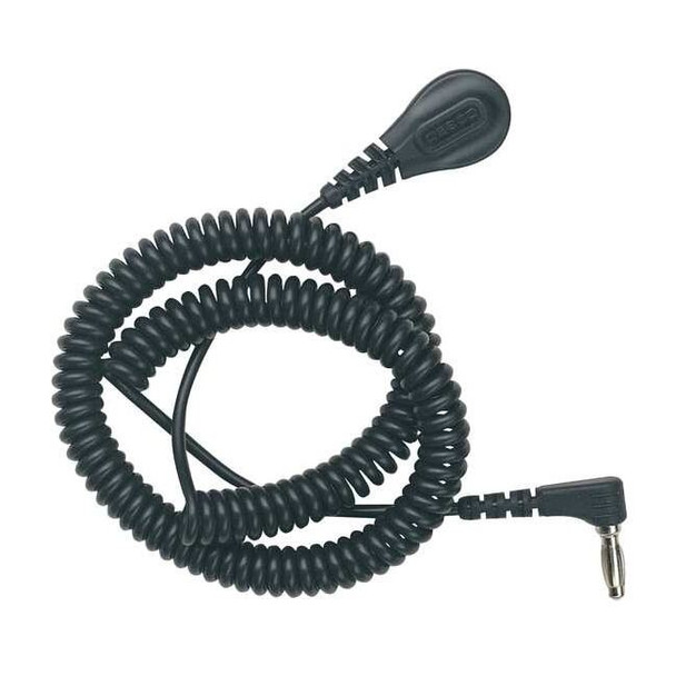 Desco Ground Cord, Right Angle, Banana, 6Ft 91095
