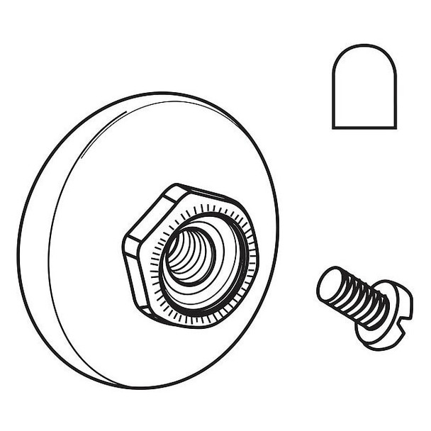 Manufacturer Varies Roller, Bottom, 7/8 in W, White 21-52