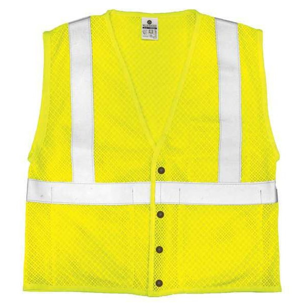 Kishigo Flame Rsist Hi Vis Vest,Class 2,M,Lime AZFM300-M Kishigo Flame Rsist Hi Vis Vest,Class 2,M,Lime AZFM300-M