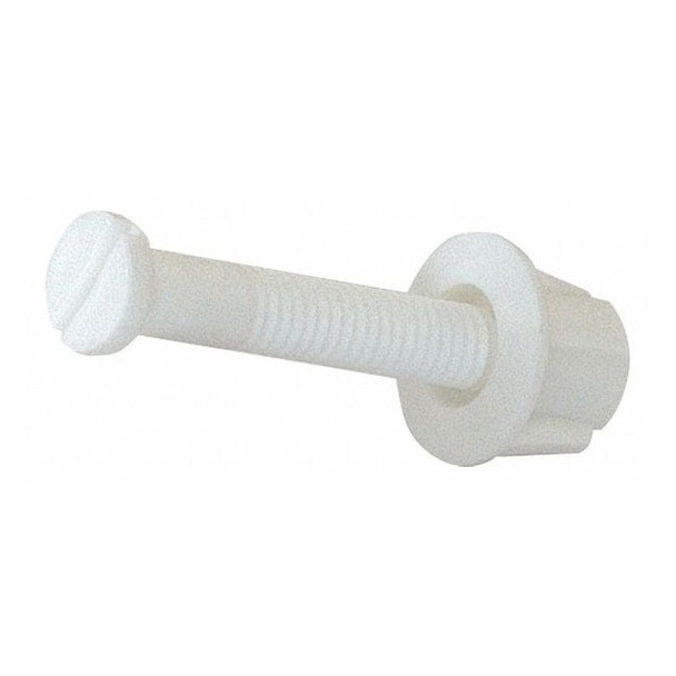Manufacturer Varies Toilet Seat Bolts, Plastic, White 40280
