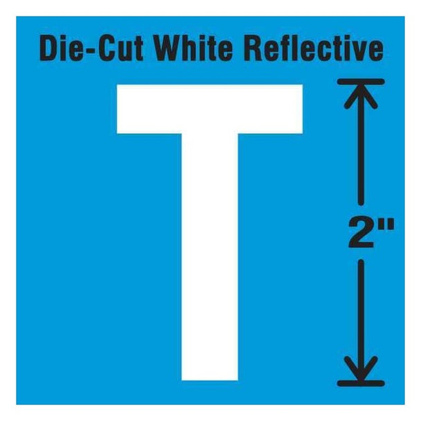 Stranco LetterLabel,Vinyl,2inH,1-1/4inW,PK5 DWR-2-T-5