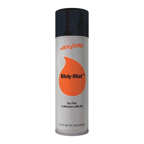 Jet-Lube Dry Film Lubricant, 12 oz, Aerosol Can, Molybdenum, Black 16041