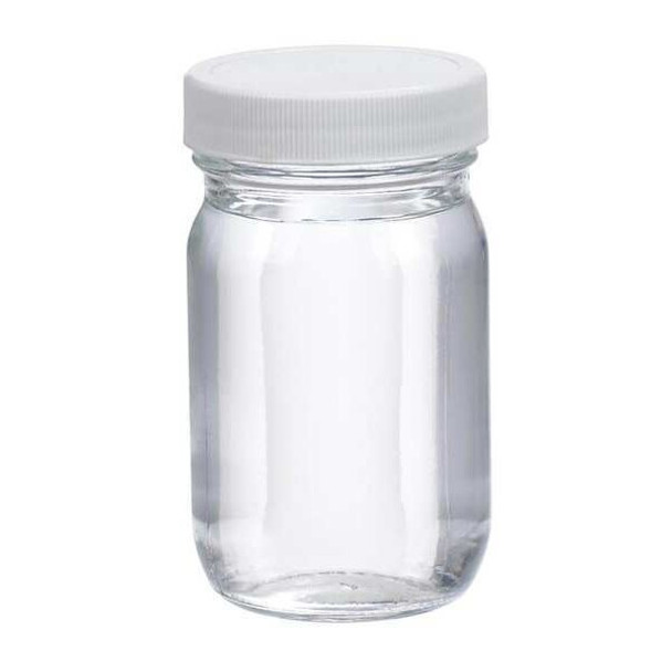Wheaton Bottle,84 mm H,Clear,52 mm Dia,PK24 W216924 Wheaton Bottle,84 mm H,Clear,52 mm Dia,PK24 W216924