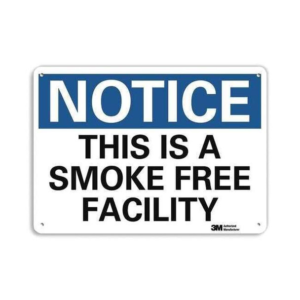 Notice Sign, 7" H, 10" W, Plastic, Vertical Rectangle, English, U5-1563-NP_10X7