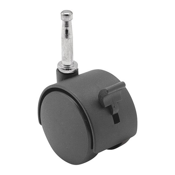 40mm Non-Marking Nylon Swivel Caster, Side Brake, Loads Up To 40 lb
