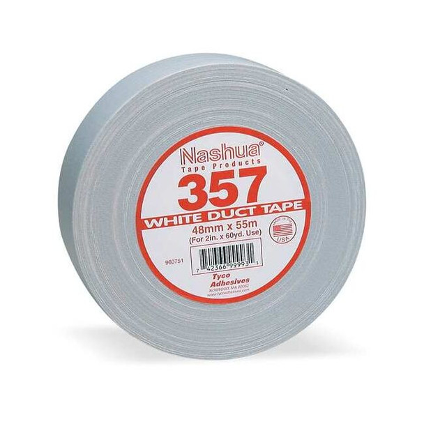 Nashua Duct Tape, White, 60 yd L, 1-7/8 in W 357