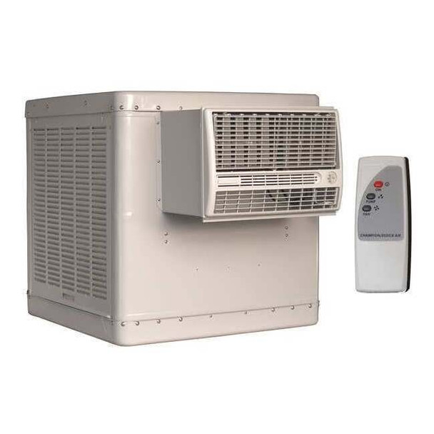 Window Evaporative Cooler, 4,700 cfm, 1,600 sq ft, 9.3 gal, 1/2 hp, Belt