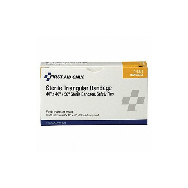 First Aid Only Bandage, Sterile, White, No, Muslin Blend 4-001