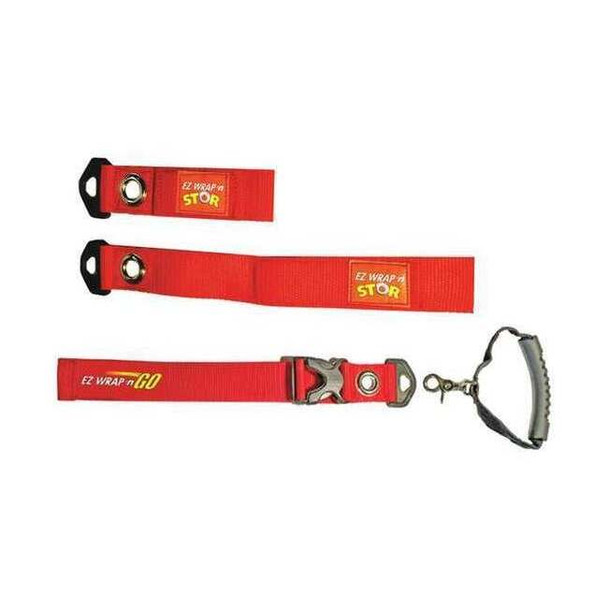 Ez Wrap N Go Strap with Handle,Red, Nylon,1-1/2 in. W EZWRAPNGOSYSVP