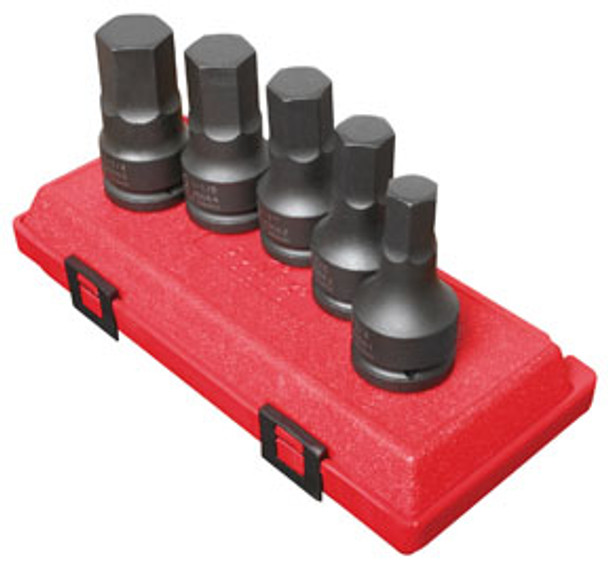 3/4" Dr SAE Hex Dr Impact Socket Set, 5Pc 4506