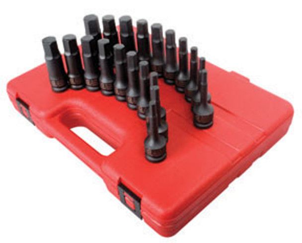 20 Pc. 1/2" Drive SAE & Metric Master Impact Hex Driver Set 2637