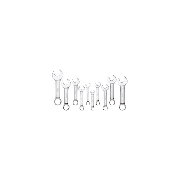 10 Pc. Metric Stubby Full Polished Combination Wrench Set 99525