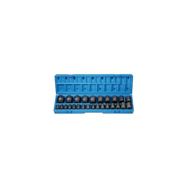 26-Piece 1/2 in. Drive 12-Point Metric Standard Impact Socket Set 1726M