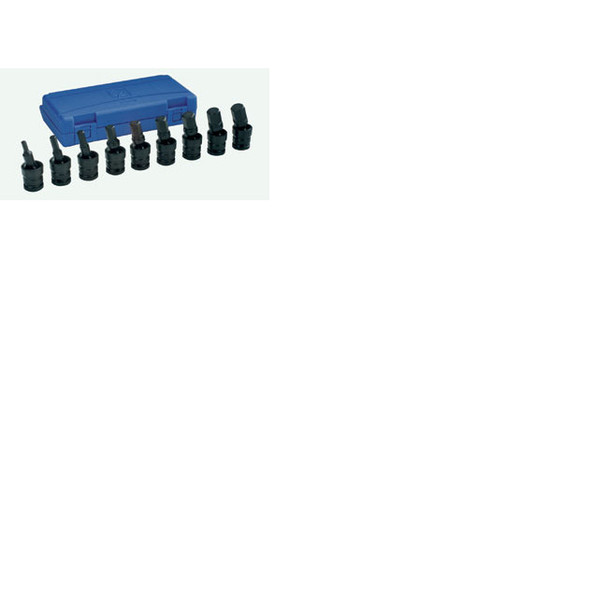 1/2" Drive 9 Piece Metric Universal Hex Driver Set 1499UMH