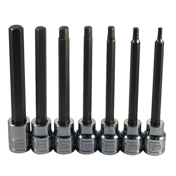 7 Pc. 4.5" Long Metric  Hex Bit Socket Set 13787