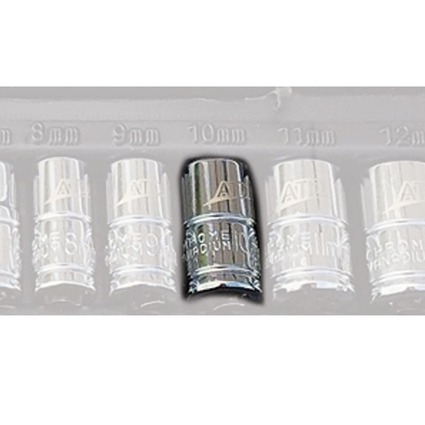 1/4" Drive 6-Point Standard Metric Socket - 10mm 120012