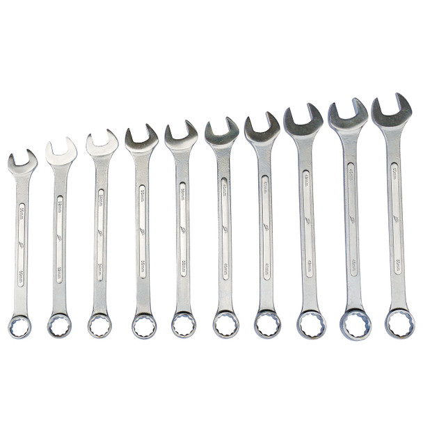 10 Pc. 12 Point Metric Jumbo Raised Panel Combination Wrench Set 1110