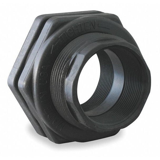 Banjo Bulkhead Tank Fitting,EPDM,2 9/16"L,Poly TF125