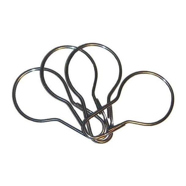 Manufacturer Varies Shower Curtain Hooks, Zamac, Silver, 1-9/16" W 01-R9689H