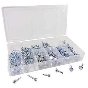 200 Pc. Hex Washer Head Self-Drilling Screw Assortment 349