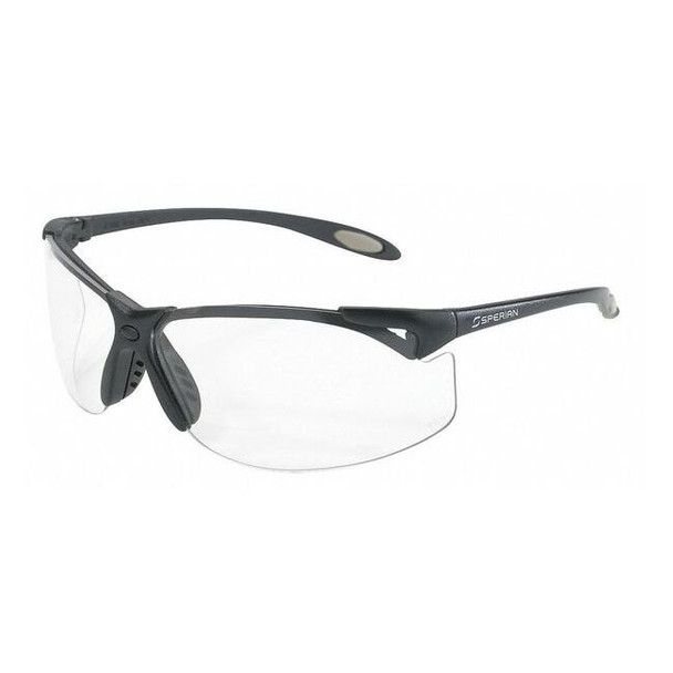 A900, Safety Glasses, Anti-Fog, Clear Lens, Black Frame, Half-Frame