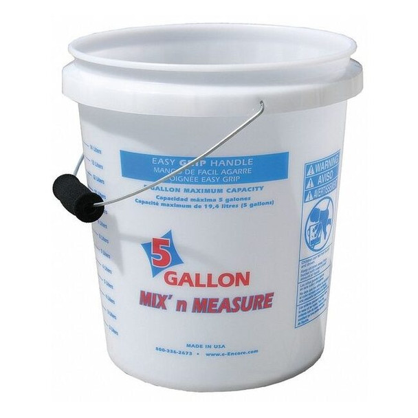 HDPE Paint Bucket, 20 qt, 12 1/2" L, 13 5/8" D, 13 3/4" W