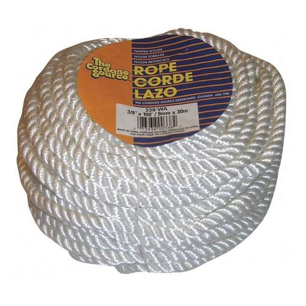 Manufacturer Varies Gen. Purp. Utility Rope,3/8"Dia.x100'L 338-WA