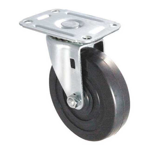 Manufacturer Varies Swivel Plate Caster,Rubber,2 in.,75 lb,D 1UHH5
