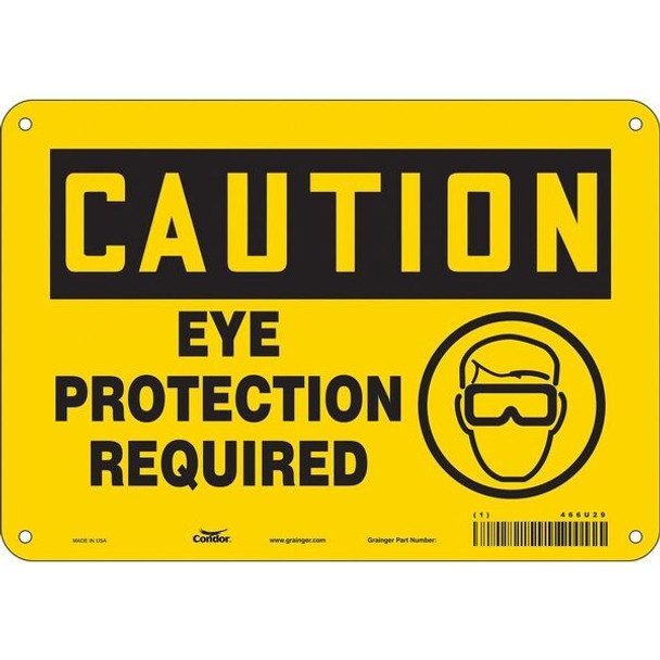 Condor Safety Sign,7 in x 10 in,Aluminum 466U29