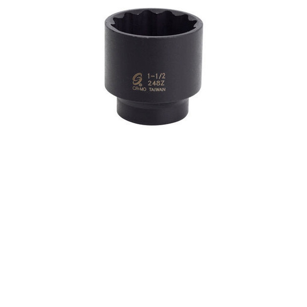 1/2" Drive, 12 Pt. Impact Socket, 1-1/2" 248Z