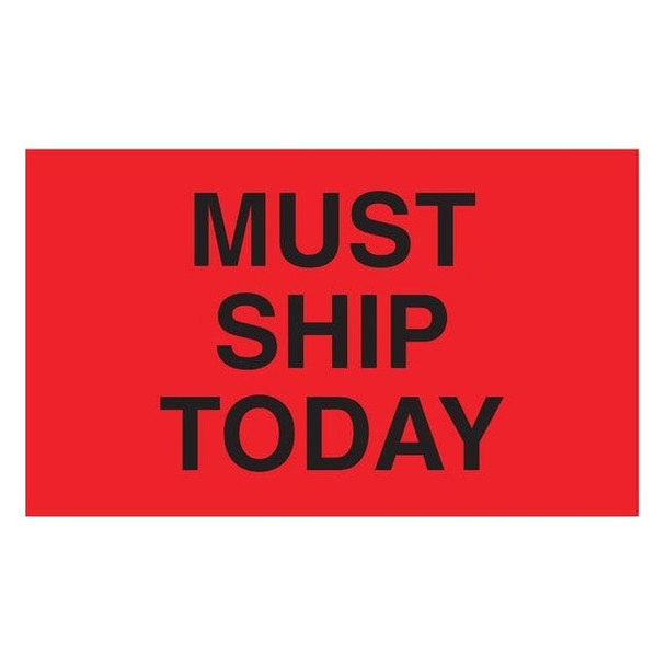 Tapecase Shipping Labels,Black/Red,3 In. H,PK50 16V016